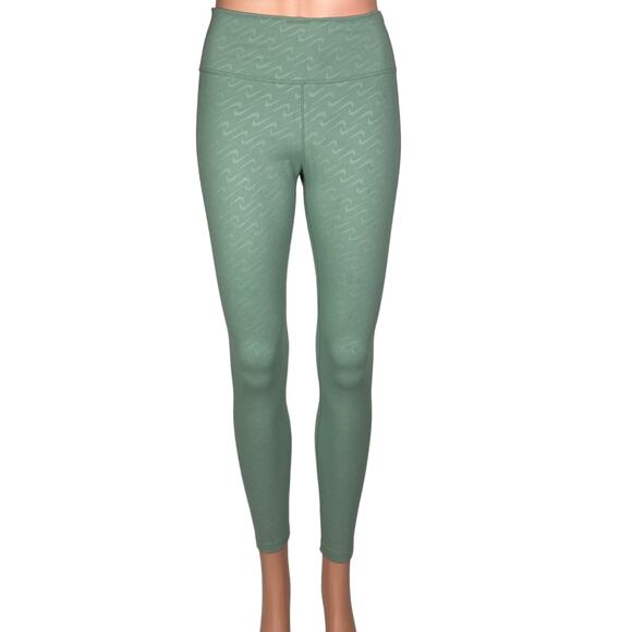 Nike Dri-Fit Check Logo Icon Mint Sage Green Pull-On Athletic Leggings Size S - Picture 1 of 9